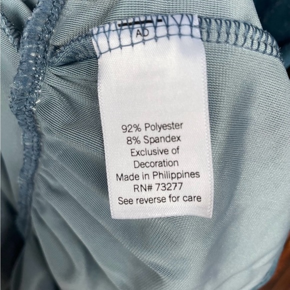 NWT LC Lauren Conrad Petites Velvet Flounce Dress in Rendezvous Blue - Picture 7 of 9